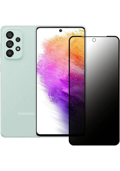 Samsung Galaxy A73- Uyumlu Privacy Hayalet - Gizli- Temperli Cam Ekran Koruyucu - Anti Static Esd Hd