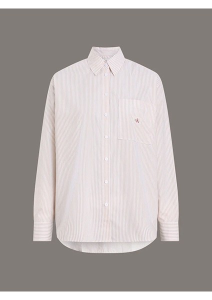 Kadın Woven Label Relaxed Gömlek J20J224436-YAA