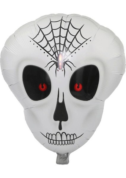 Örümcek Ağ Desenli İskelet Folyo Balon