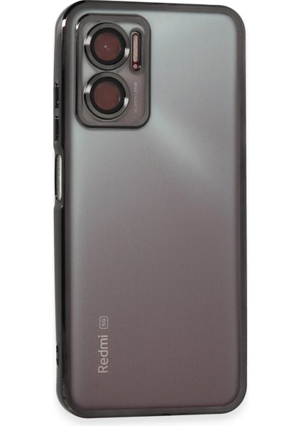 Xiaomi Redmi Note 11E Kılıf Razer Lensli Silikon - Siyah Yktsn