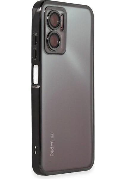 Xiaomi Redmi Note 11E Kılıf Razer Lensli Silikon - Siyah Yktsn