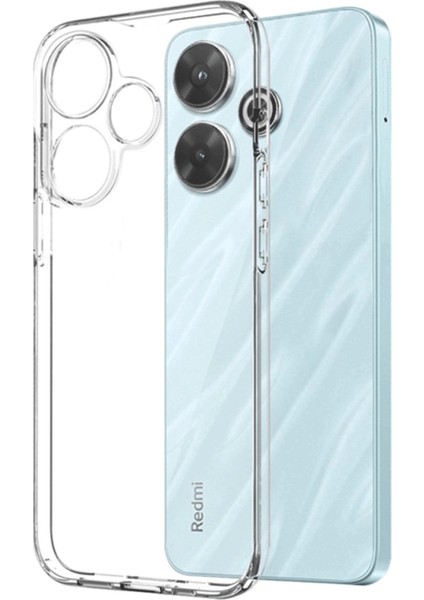 Xiaomi Redmi 13 4g Kılıf Kartlıklı Şeffaf Kart Koymalı Silikon Yumuşak Kapak Kılıf- Şeffaf