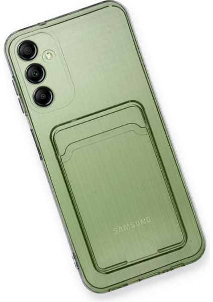 Samsung Galaxy A55 5g Kılıf Kartlıklı Şeffaf Kart Koymalı Silikon Yumuşak Kapak Kılıf- Şeffaf modelleri