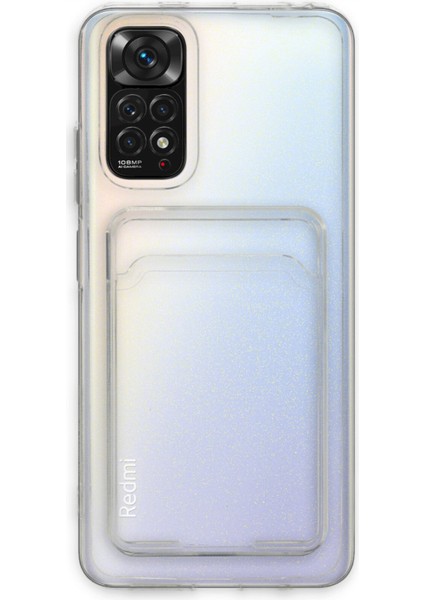 Xiaomi Redmi Note 11S Kılıf Kartlıklı Şeffaf Kart Koymalı Silikon Yumuşak Kapak Kılıf- Şeffaf fiyatları