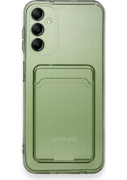 Samsung Galaxy M15 Kılıf Kartlıklı Şeffaf Kart Koymalı Silikon Yumuşak Kapak Kılıf- Şeffaf fiyatları