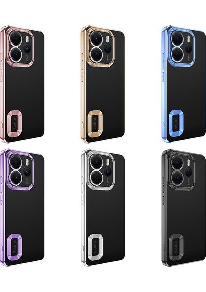 Xiaomi Redmi Note 14 4g Kılıf Tam Kamera Korumalı Metalik Parlak Renkli Kenar Yumuşak Silikon Kamera Lensli Kapak fırsatları