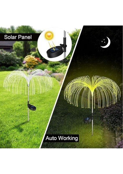 Solar Güneş Enerjili Denizanası LED 2 Li Set Gün Işığı