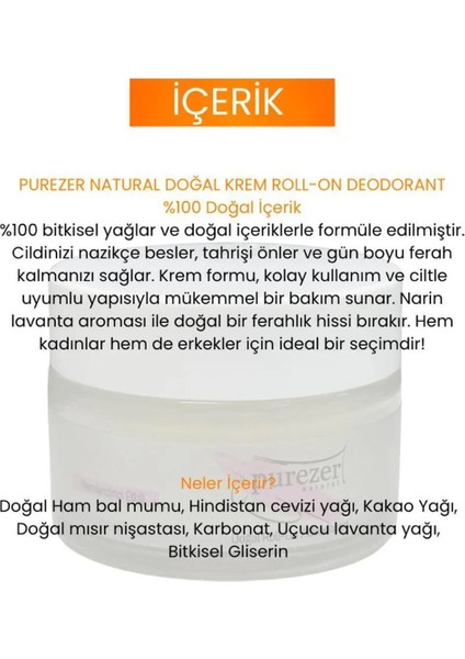 Doğal Krem Roll-On / Deodorant 30 ml