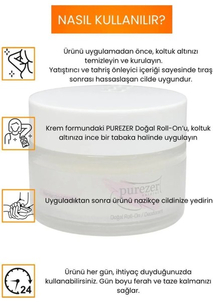 Doğal Krem Roll-On / Deodorant 30 ml