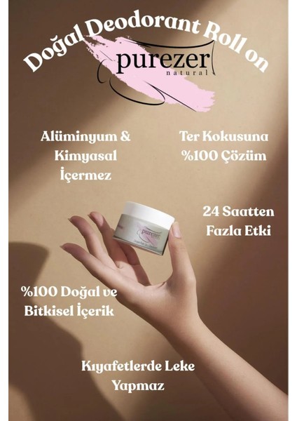 Doğal Krem Roll-On / Deodorant 30 ml