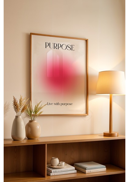 Aura Serisi Ahşap Çerçeveli Poster, Tablo NO:154