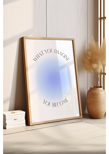 Aura Serisi Ahşap Çerçeveli Poster, Tablo NO:148 fırsatları