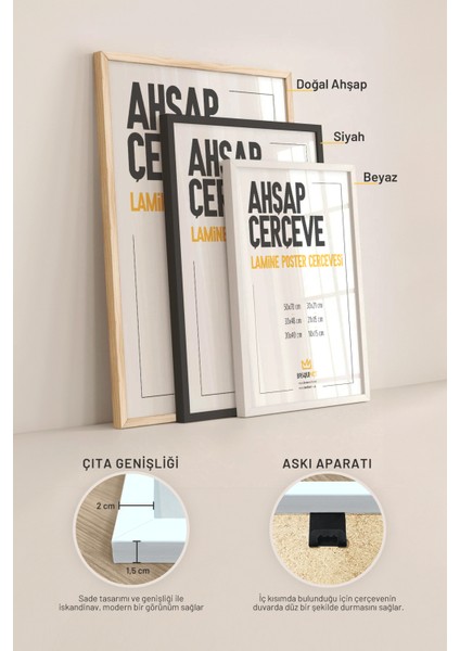 Aura Serisi Ahşap Çerçeveli Poster, Tablo No:10