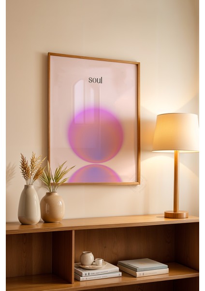Aura Serisi Ahşap Çerçeveli Poster, Tablo NO:109
