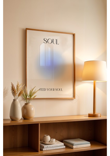 Aura Serisi Ahşap Çerçeveli Poster, Tablo NO:156
