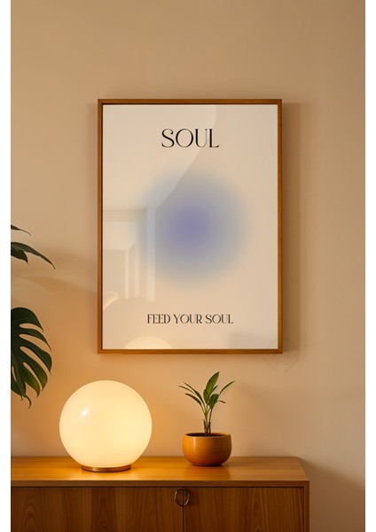 Aura Serisi Ahşap Çerçeveli Poster, Tablo NO:156