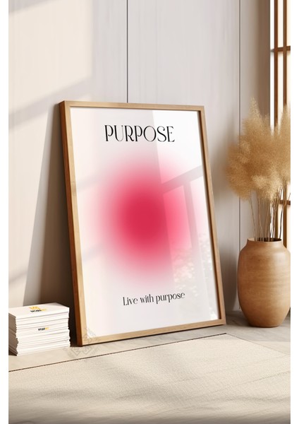 Aura Serisi Ahşap Çerçeveli Poster, Tablo NO:154
