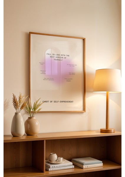 Aura Serisi Ahşap Çerçeveli Poster, Tablo NO:113