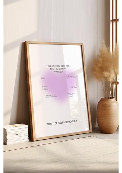 Aura Serisi Ahşap Çerçeveli Poster, Tablo NO:113 fırsatları