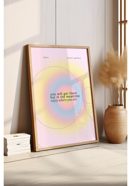 Aura Serisi Ahşap Çerçeveli Poster, Tablo NO:114 fırsatları
