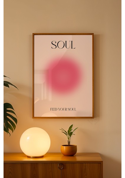 Aura Serisi Ahşap Çerçeveli Poster, Tablo NO:161 fiyatları