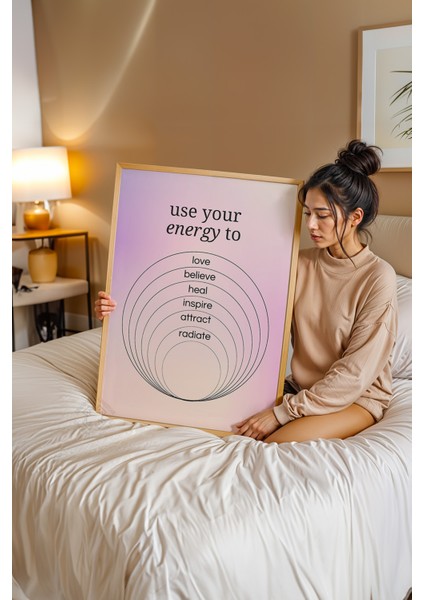 Aura Serisi Ahşap Çerçeveli Poster, Tablo NO:116 modelleri