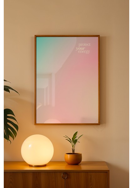 Aura Serisi Ahşap Çerçeveli Poster, Tablo NO:105 fiyatları