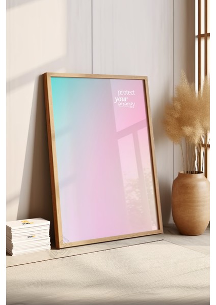 Aura Serisi Ahşap Çerçeveli Poster, Tablo NO:105 fırsatları