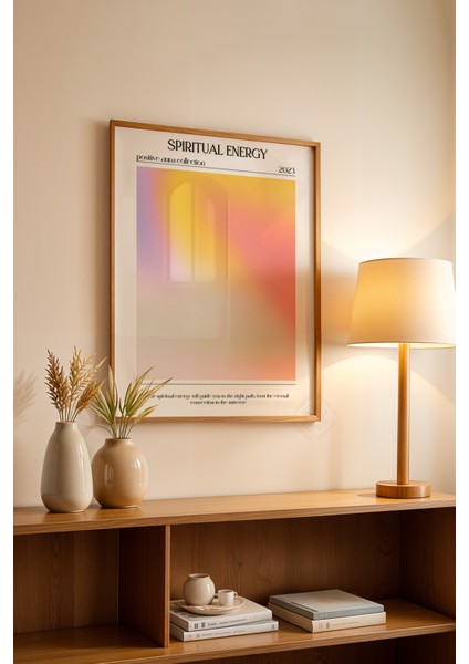 Aura Serisi Ahşap Çerçeveli Poster, Tablo No:54