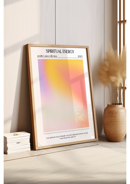 Aura Serisi Ahşap Çerçeveli Poster, Tablo No:54