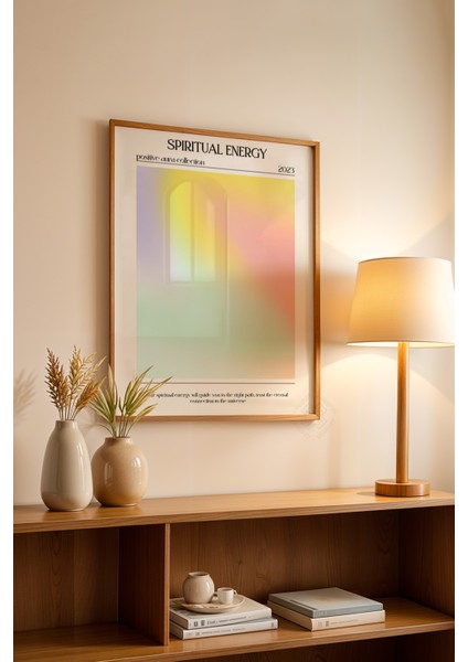 Aura Serisi Ahşap Çerçeveli Poster, Tablo No:53
