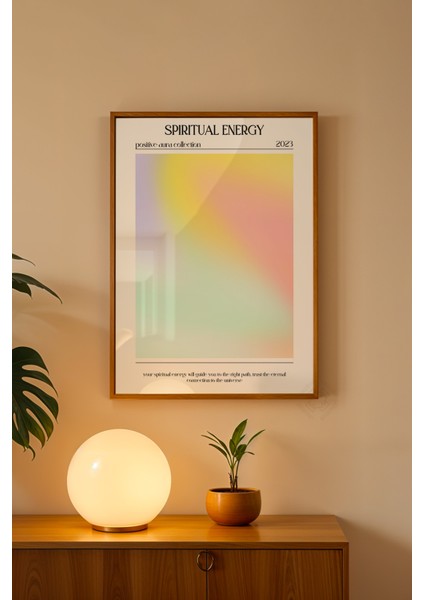 Aura Serisi Ahşap Çerçeveli Poster, Tablo No:53