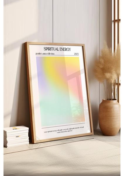 Aura Serisi Ahşap Çerçeveli Poster, Tablo No:53