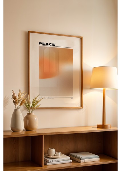 Aura Serisi Ahşap Çerçeveli Poster, Tablo NO:129