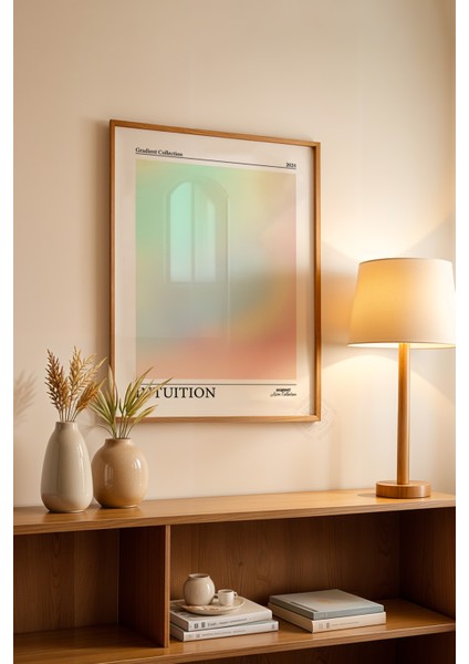 Aura Serisi Ahşap Çerçeveli Poster, Tablo No:41