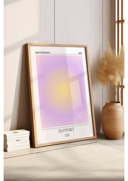 Aura Serisi Ahşap Çerçeveli Poster, Tablo NO:184