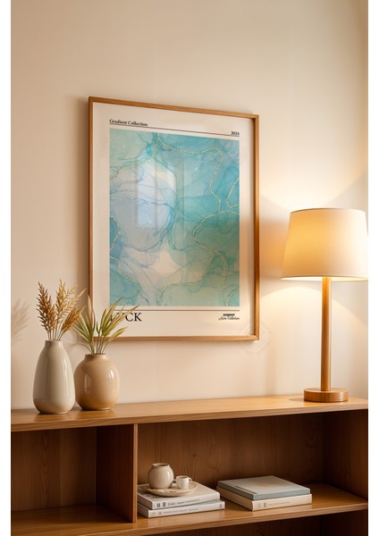Aura Serisi Ahşap Çerçeveli Poster, Tablo No:46