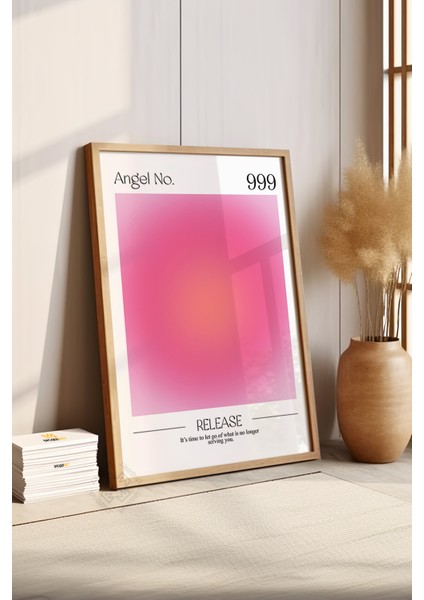 Aura Serisi Ahşap Çerçeveli Poster, Tablo No:13
