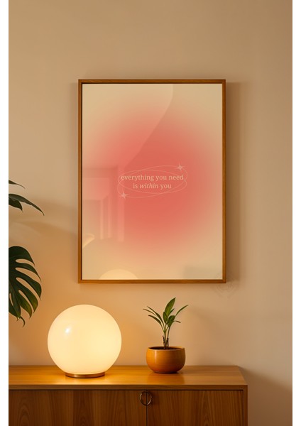 Aura Serisi Ahşap Çerçeveli Poster, Tablo NO:172