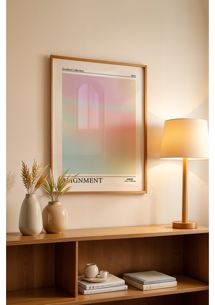 Aura Serisi Ahşap Çerçeveli Poster, Tablo No:48