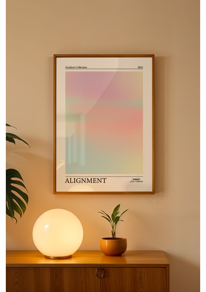 Aura Serisi Ahşap Çerçeveli Poster, Tablo No:48
