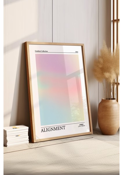 Aura Serisi Ahşap Çerçeveli Poster, Tablo No:48