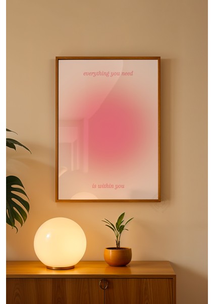 Aura Serisi Ahşap Çerçeveli Poster, Tablo NO:183