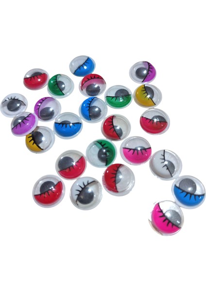 12 mm Renkli Kirpikli Oynargöz Oynayan Göz ,oynar Göz - 1 Adet fiyatları
