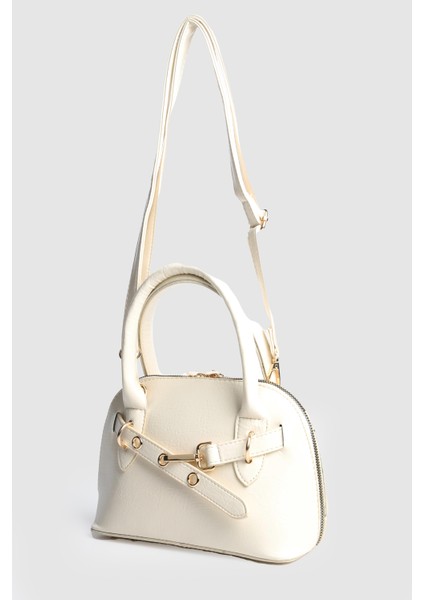 Kadın Tokyo Kemer Detaylı El ve Askılı Çanta Krem fırsatları