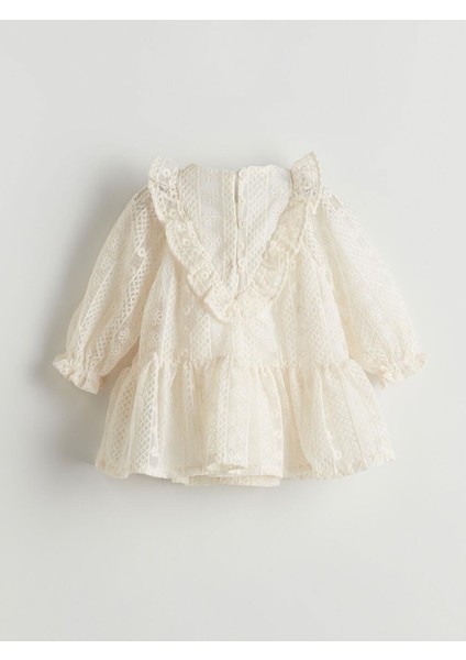Dantel Kız Bebek Elbise ve Saç Bandı 2'li (S5) modelleri