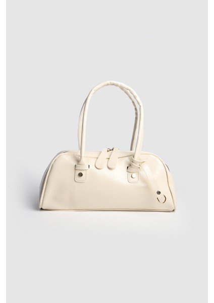 Kadın Leona Rugan Baget Çanta Kırışık Krem Rugan fiyatları