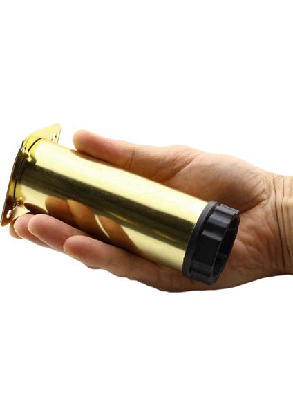 Mobilya Kanepe Sehpa Tv Ünitesi Koltuk Ayağı Ayarlanabilir 10 cm Gold Altın Metal Baza Ayak 4 Adet
