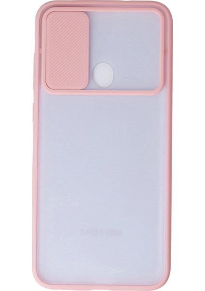 Samsung Galaxy A11 Kılıf Palm Buzlu Kamera Sürgülü Silikon - Pembe Ferrg indirimleri