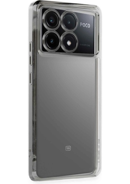 Xiaomi Poco X6 Pro Kılıf Razer Lensli Silikon - Gümüş Nrmsa
